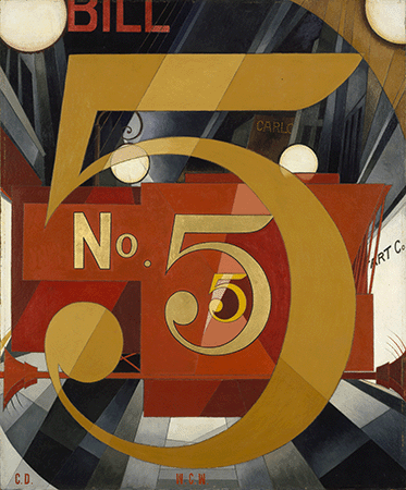 Charles Demuth, I Saw the Figure 5 in Gold, 1928. Alfred Stieglitz Collection, 1949.